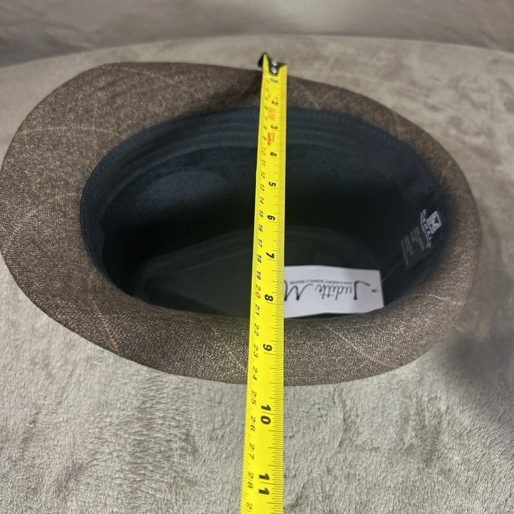 MirMar Judith M Bronze Brown Fedora Hat L/XL NWT Polyester Millinery